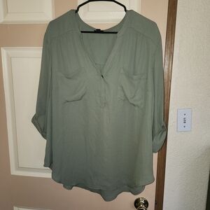 Torrid Olive Green Blouse